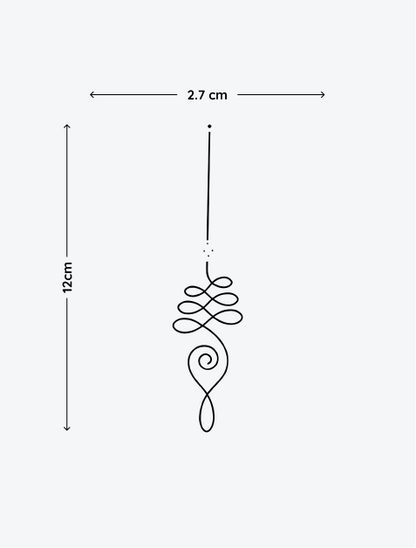 Unalome temporary tattoo