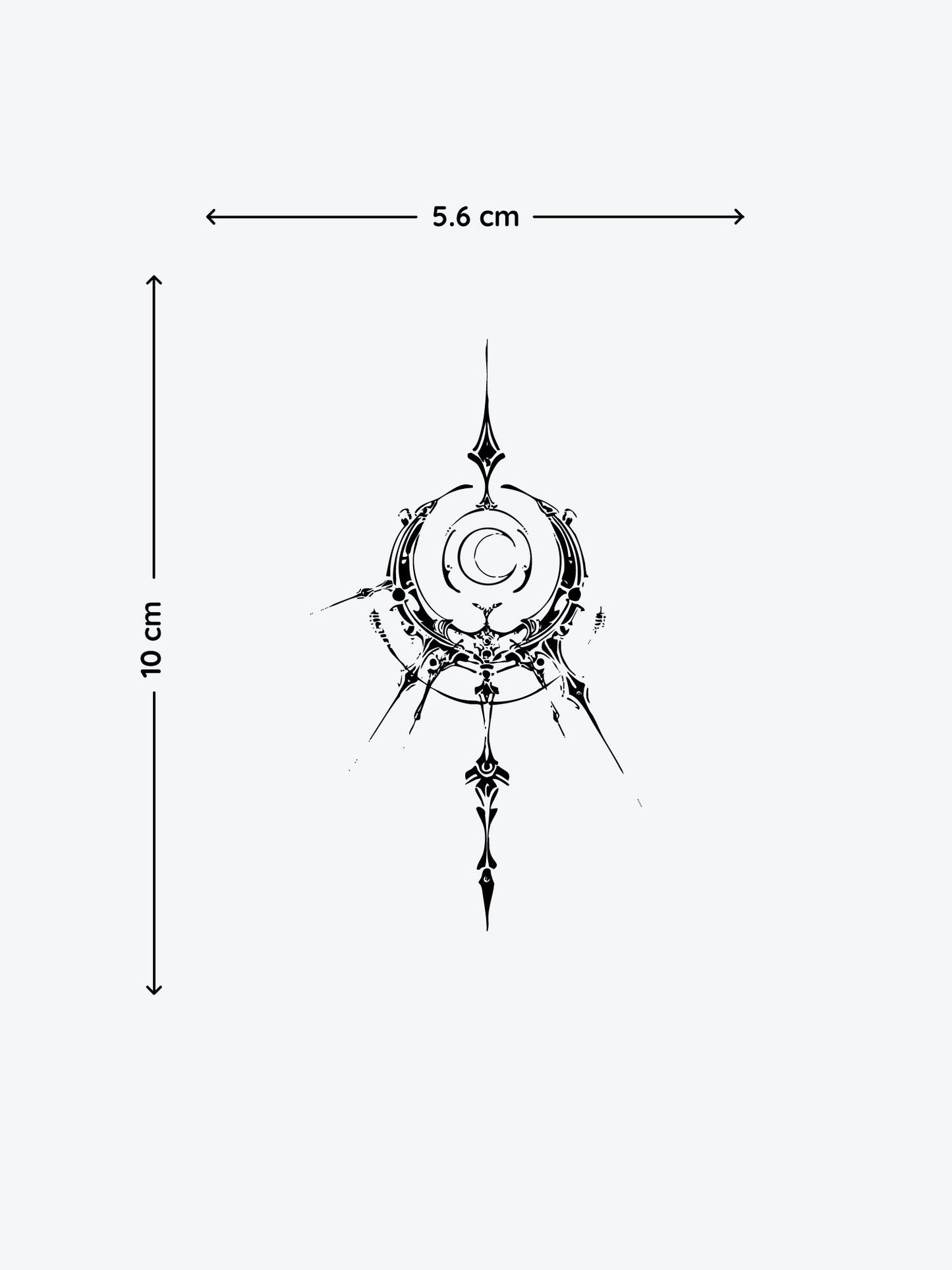 Moon Asemic temporary tattoo