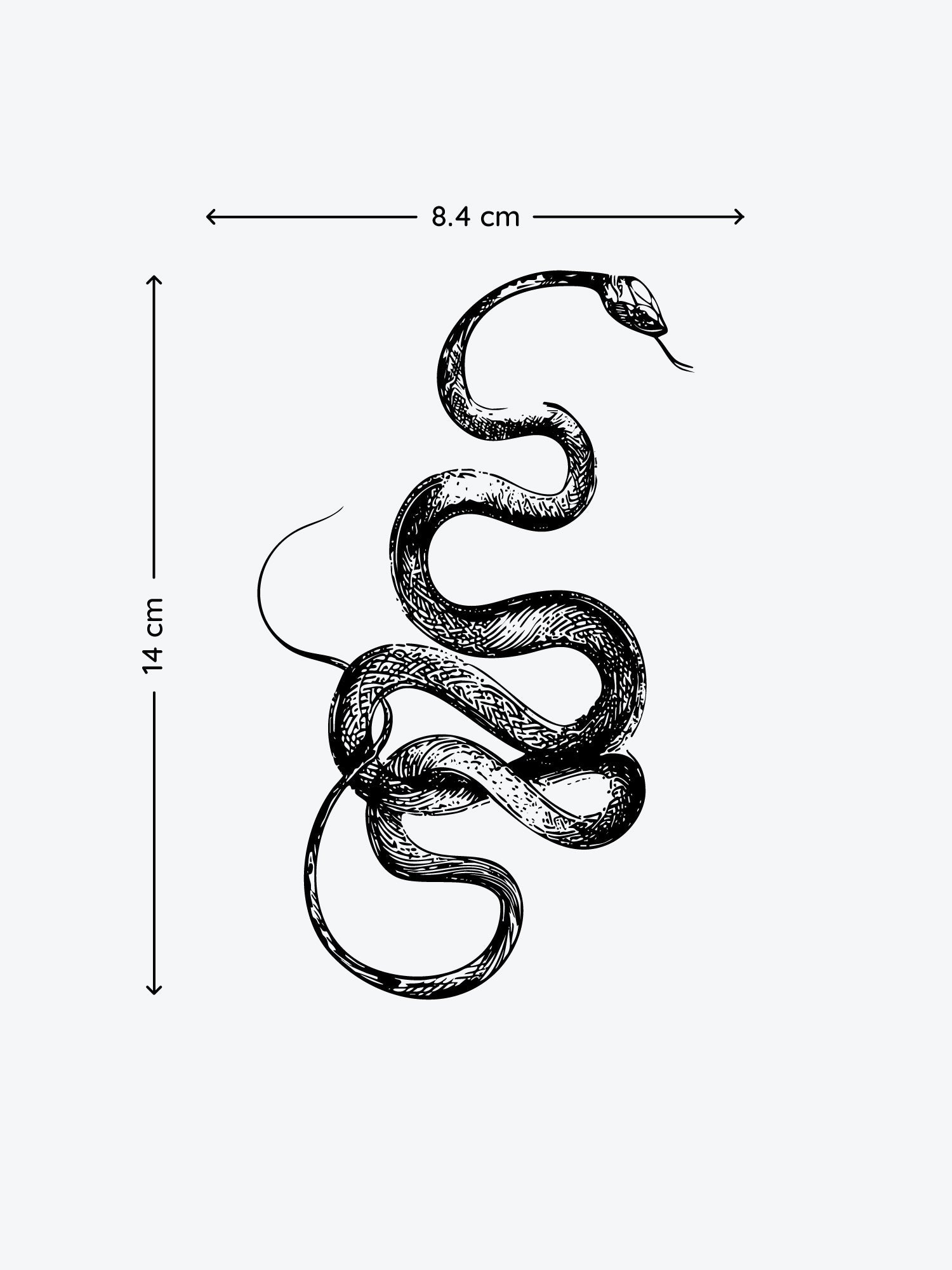 Snake of Sins temporary tattoo
