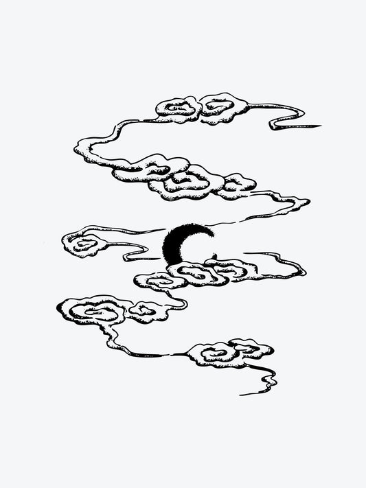 Sun in the Clouds temporary tattoo