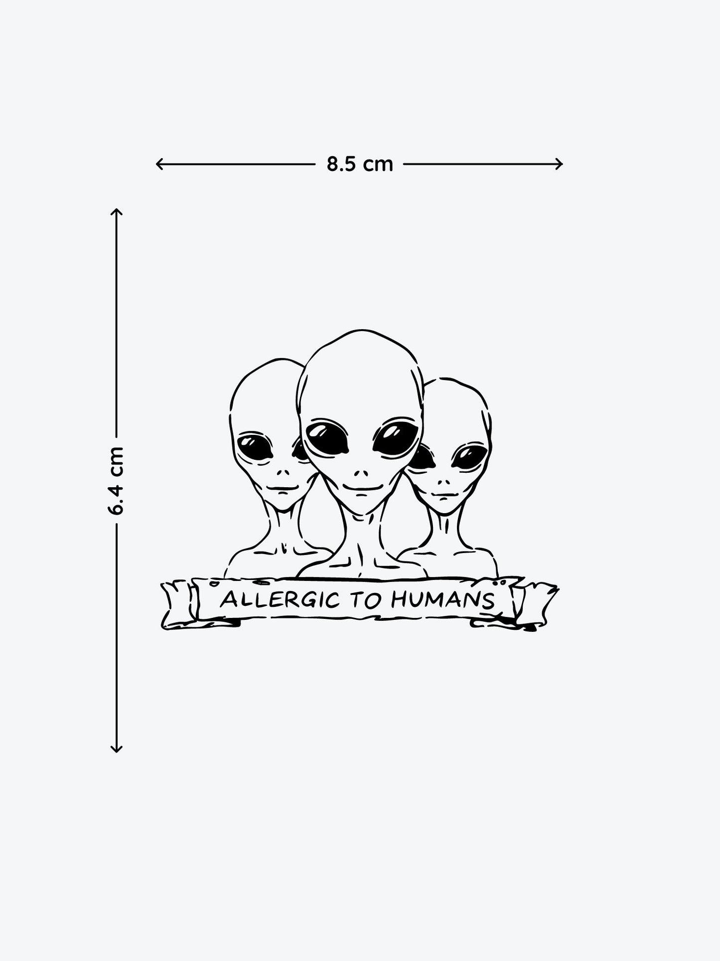 Allergic To Humans temporary tattoo