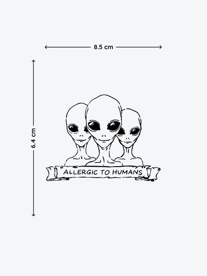 Allergic To Humans temporary tattoo