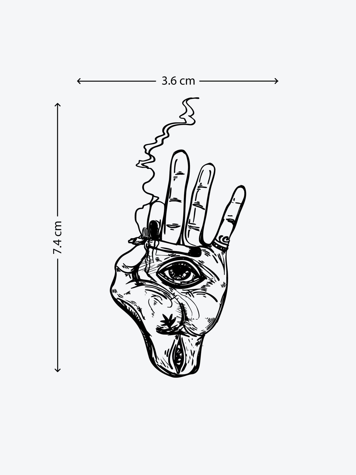 Illuminati on Weed temporary tattoo