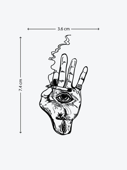 Illuminati on Weed temporary tattoo