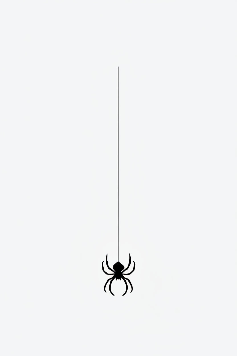 Spider Hanging temporary tattoo