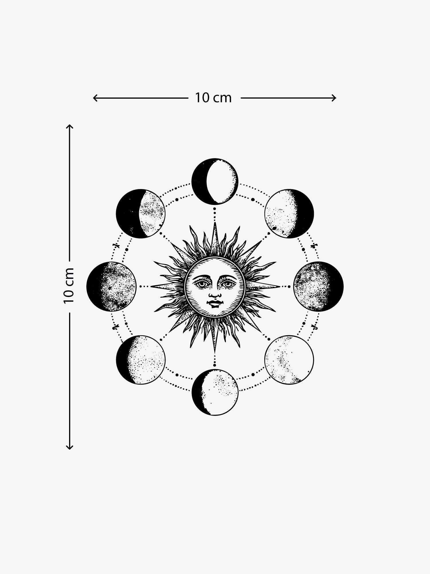 Moon Obsession temporary tattoo