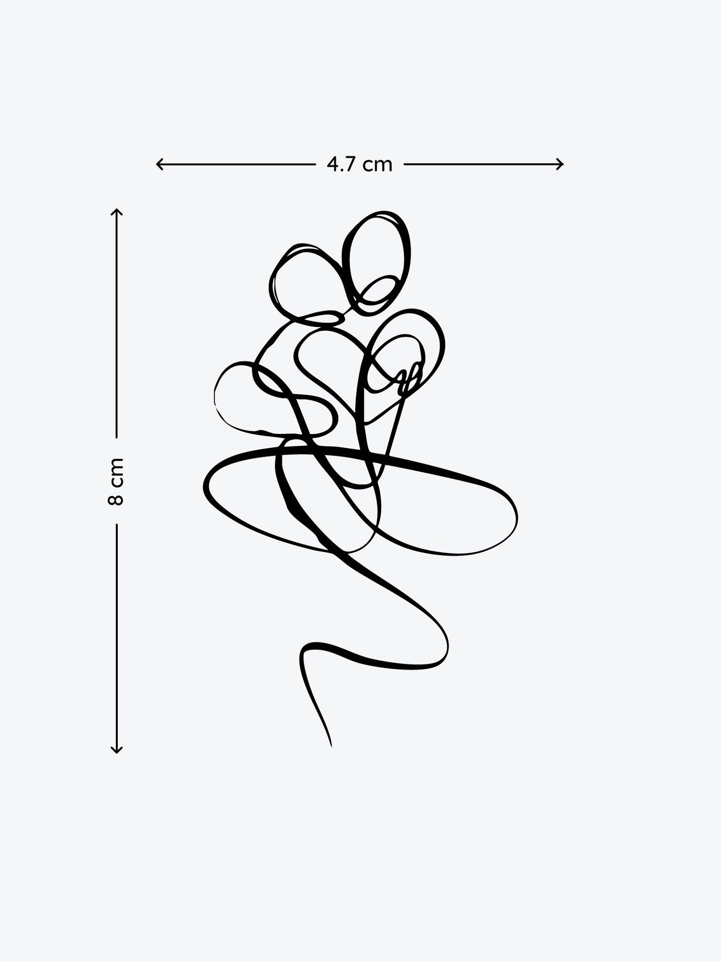 One Line Two Souls temporary tattoo