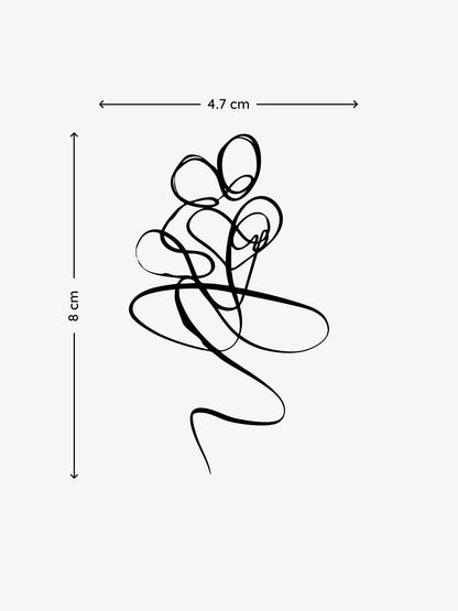 One Line Two Souls temporary tattoo