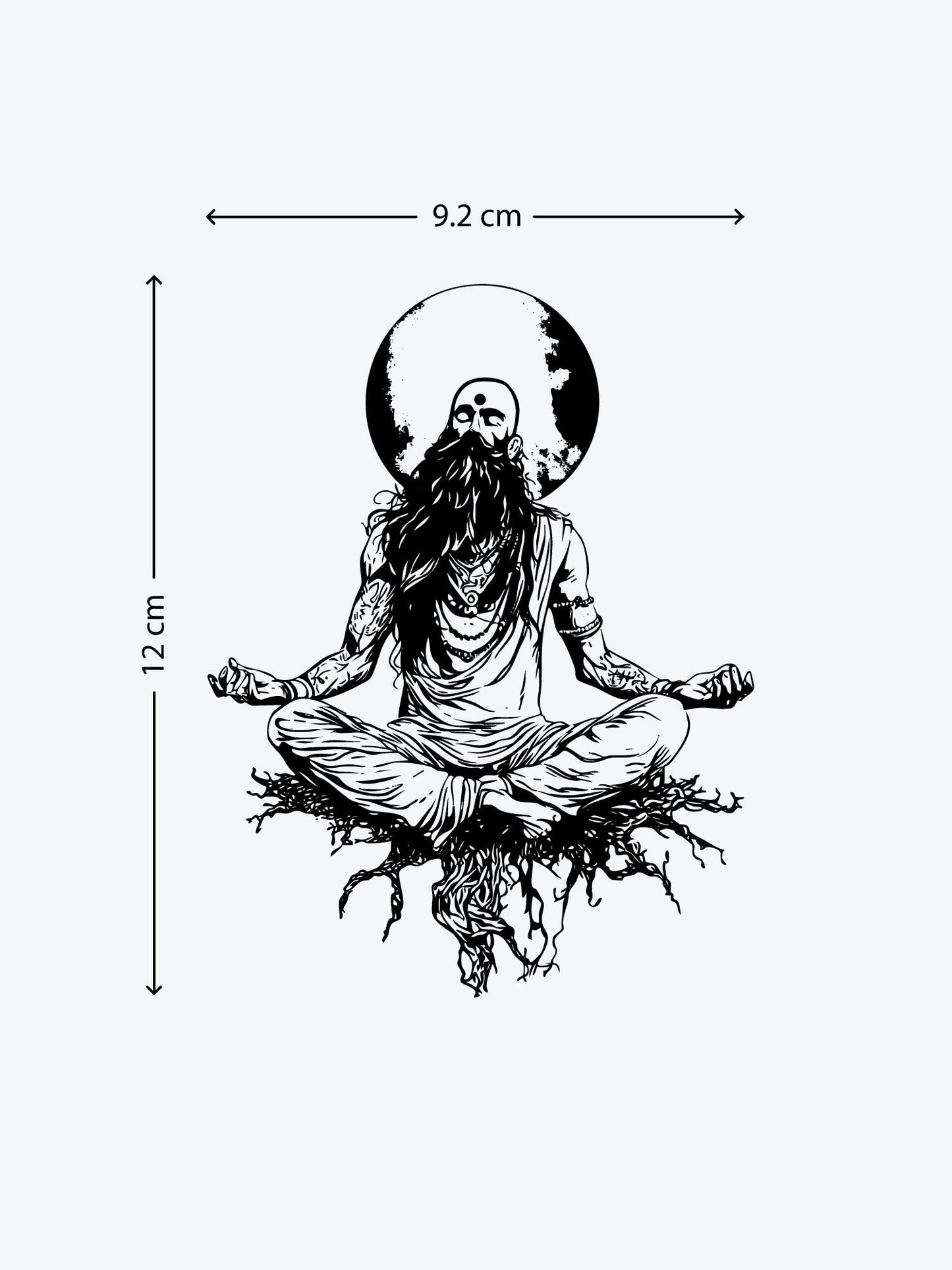 Consciousness Meditation temporary tattoo
