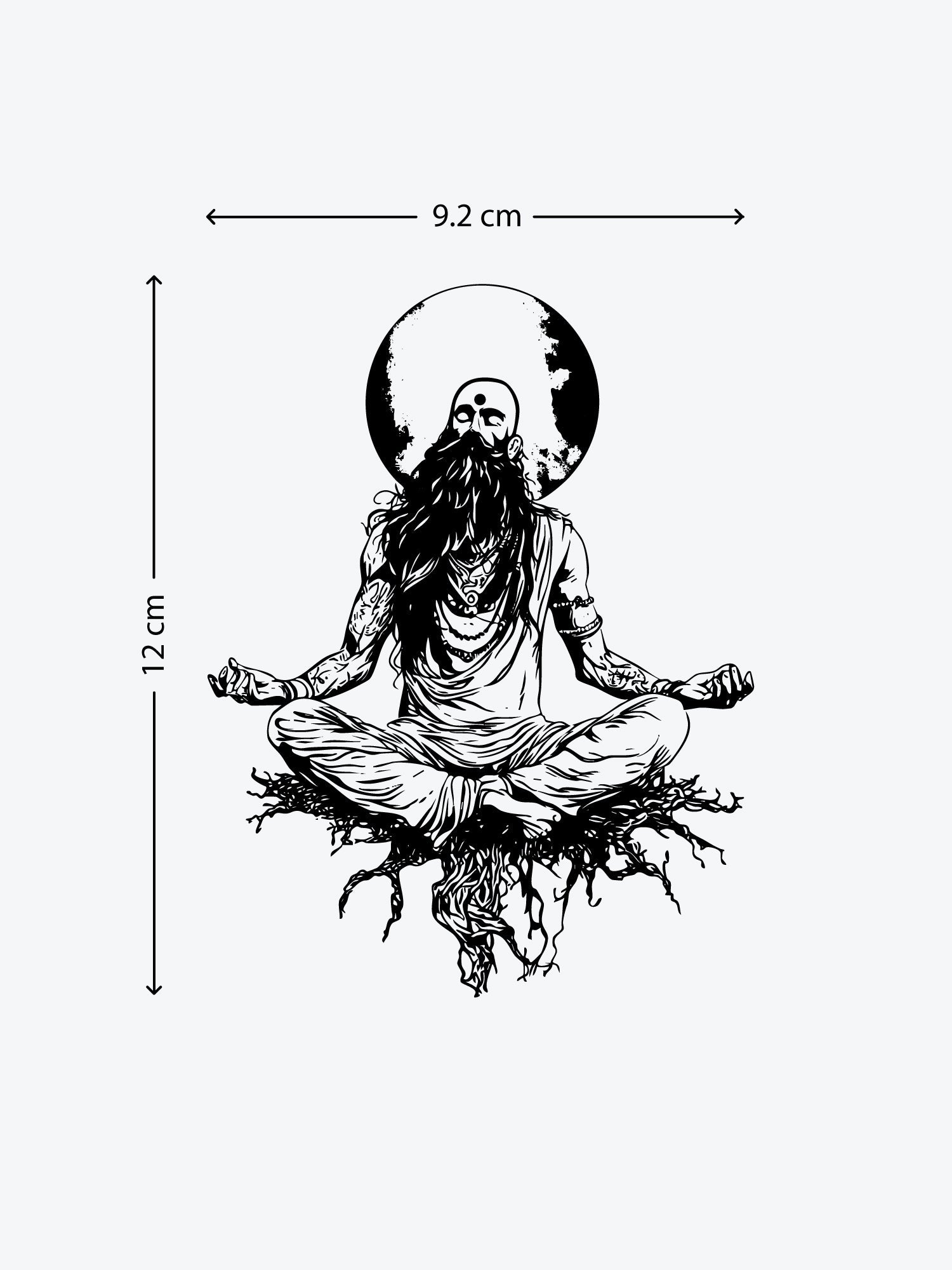 Consciousness Meditation temporary tattoo