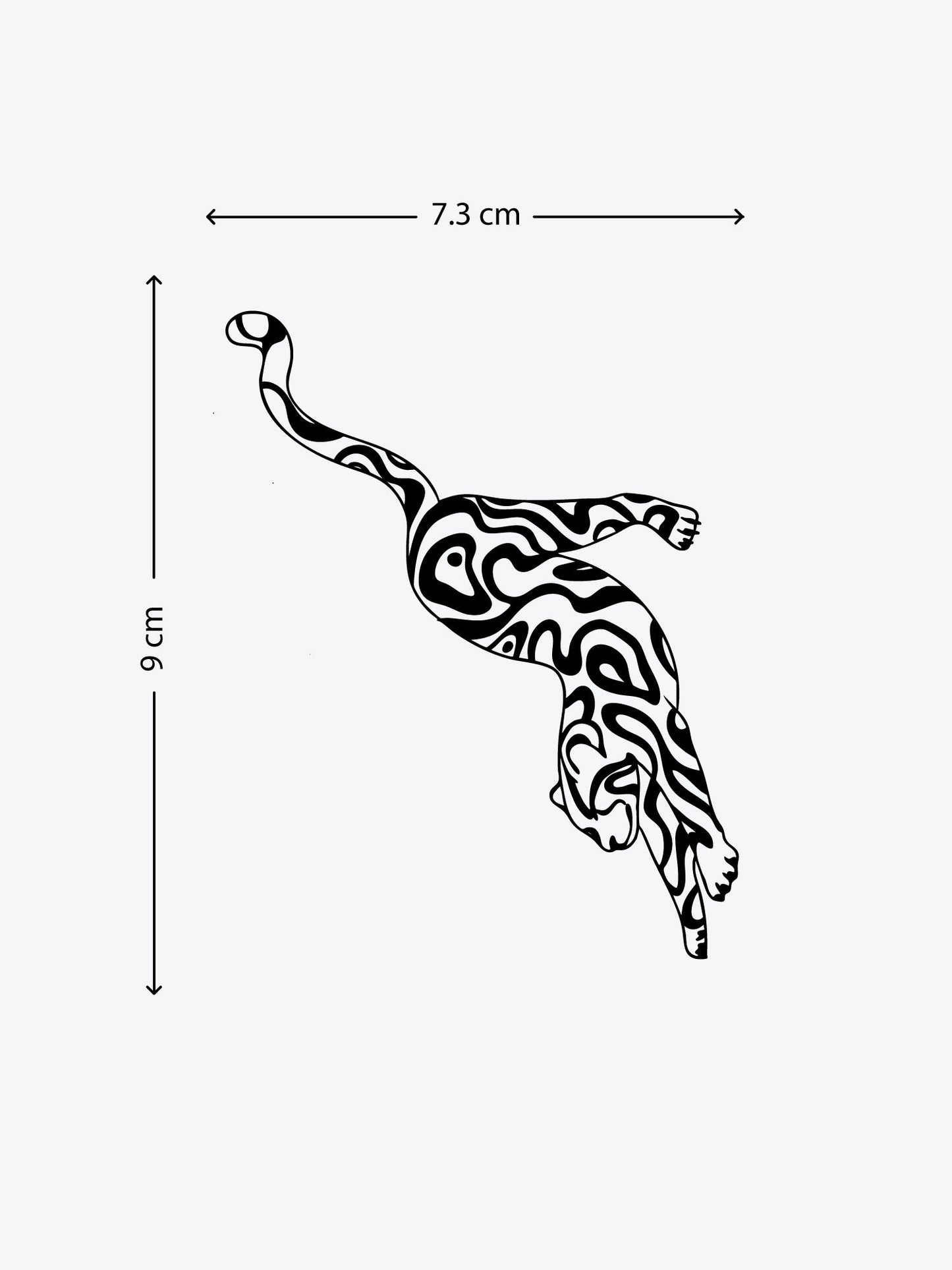 Stretching Cheetah temporary tattoo