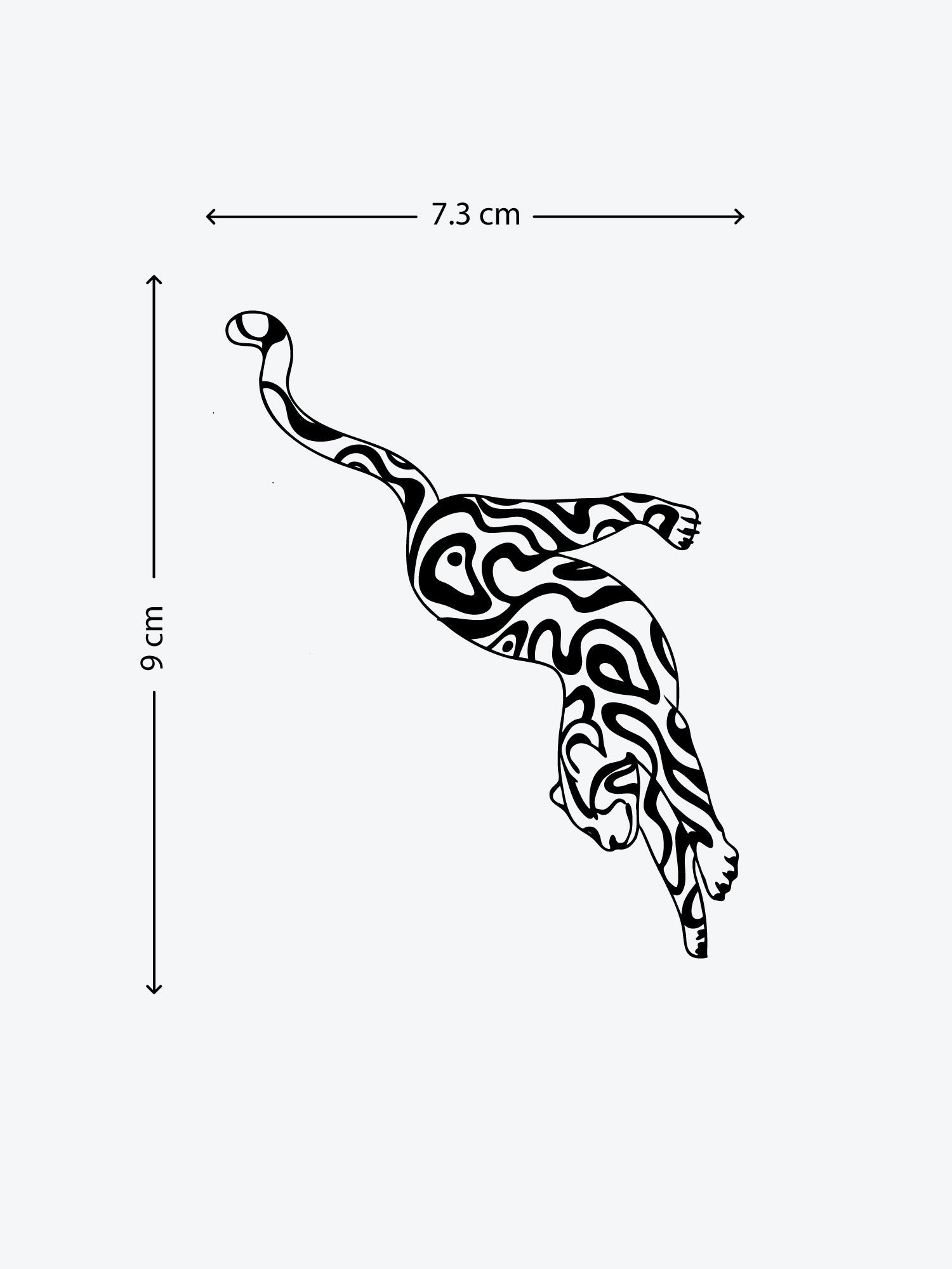 Stretching Cheetah temporary tattoo
