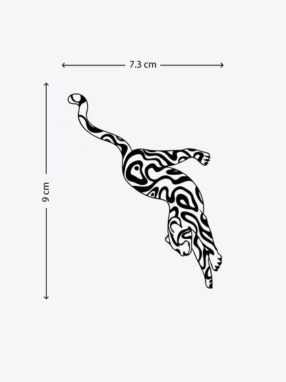 Stretching Cheetah temporary tattoo