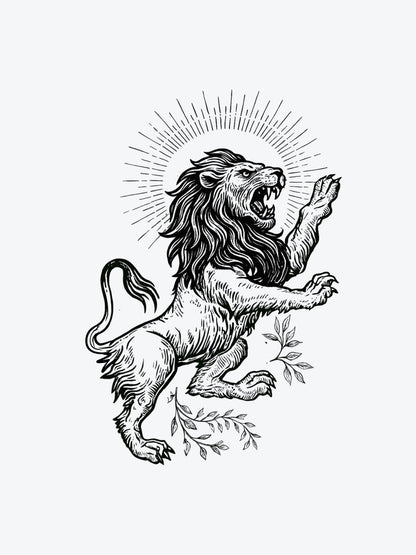 Holy Lion temporary tattoo