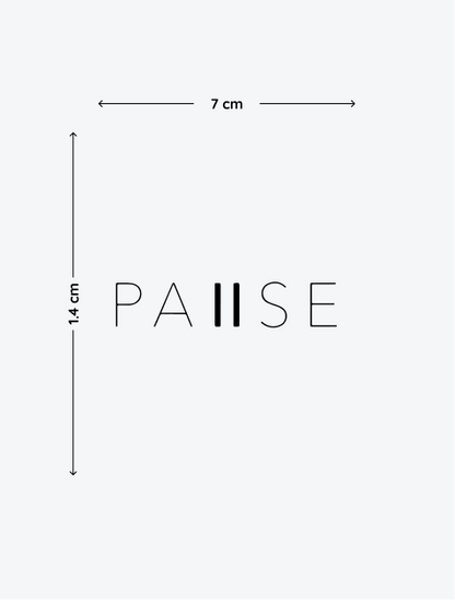 Pause temporary tattoo