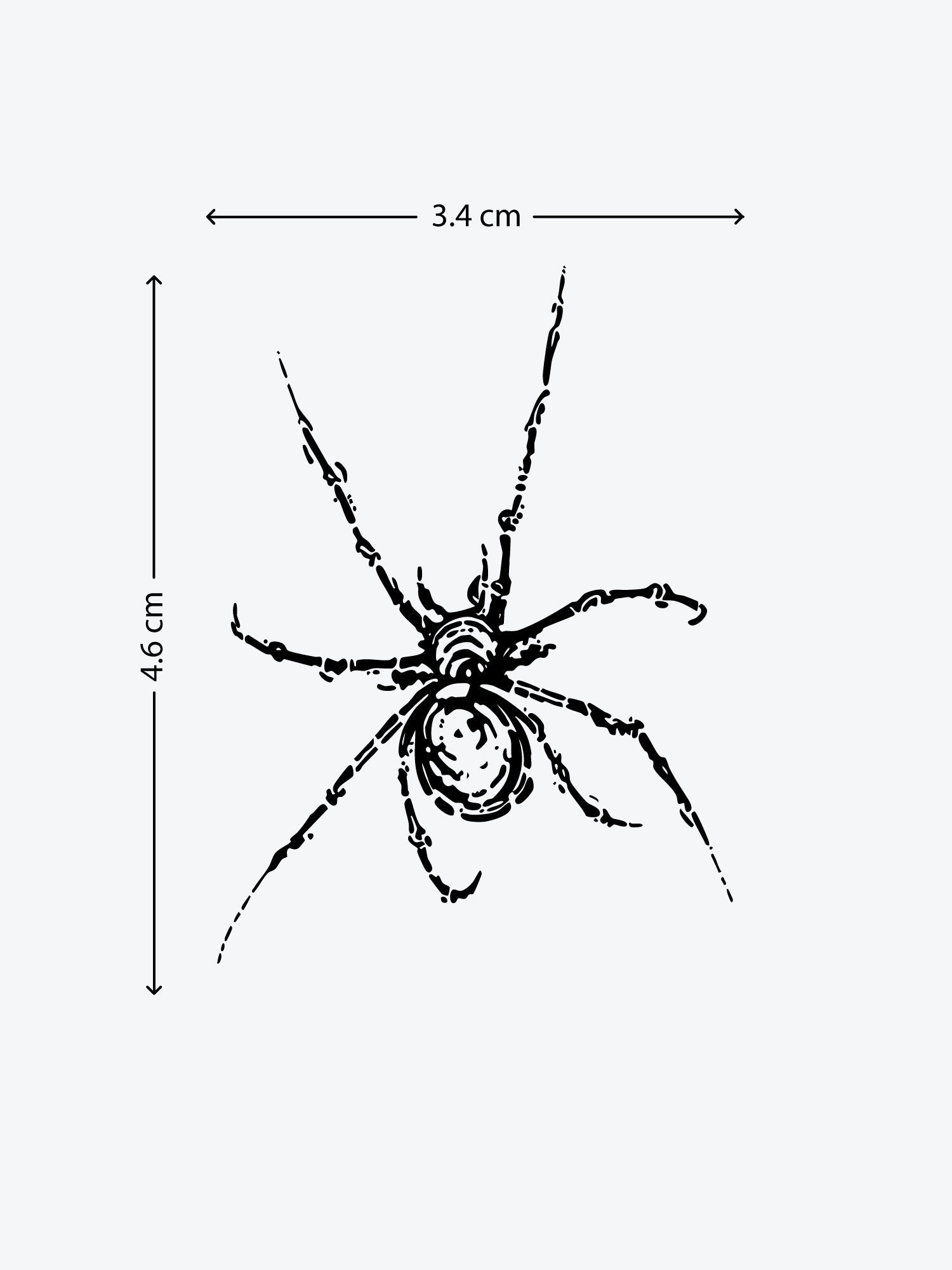 Spider Skeleton temporary tattoo