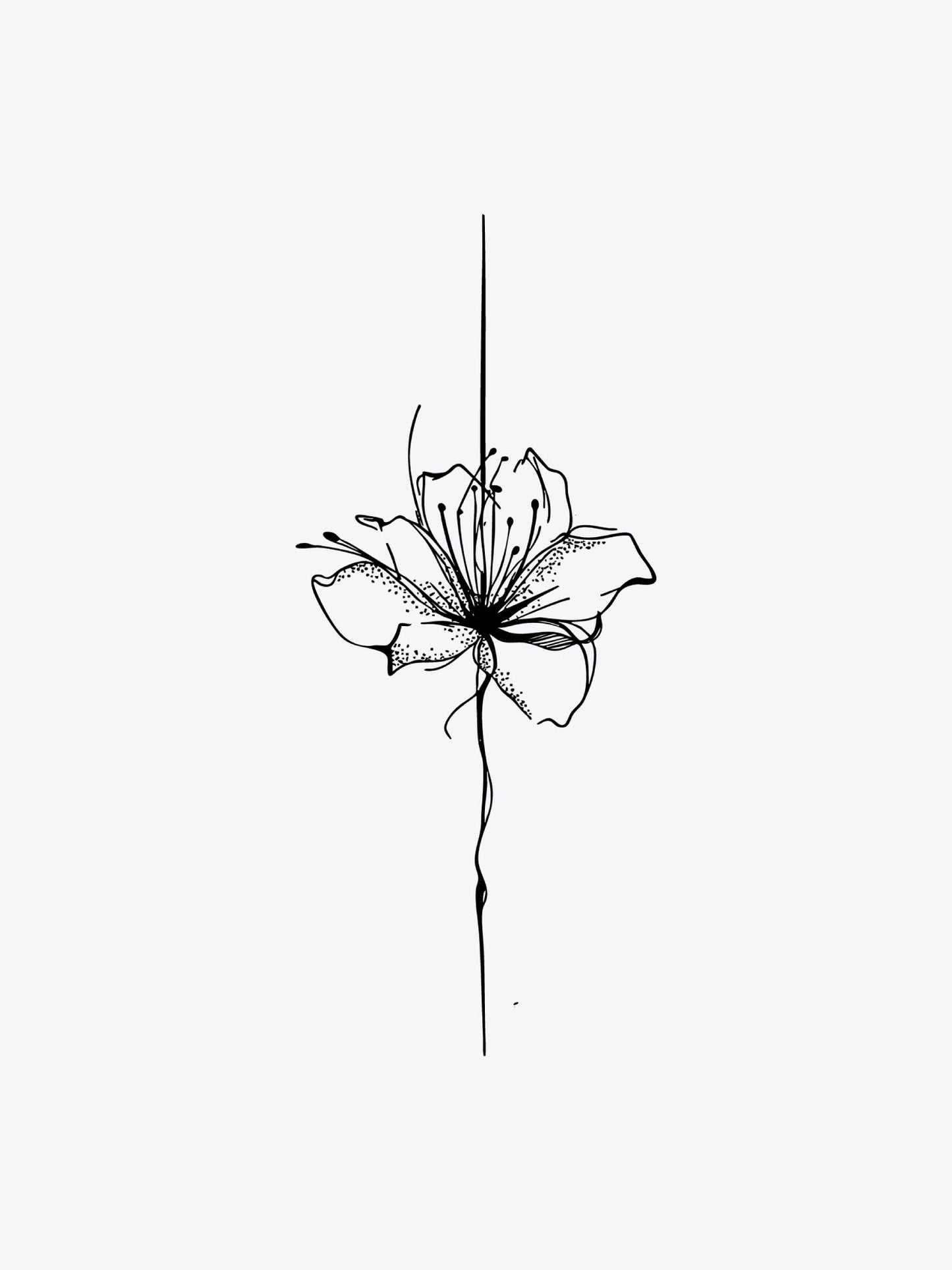 Abstract Flower temporary tattoo