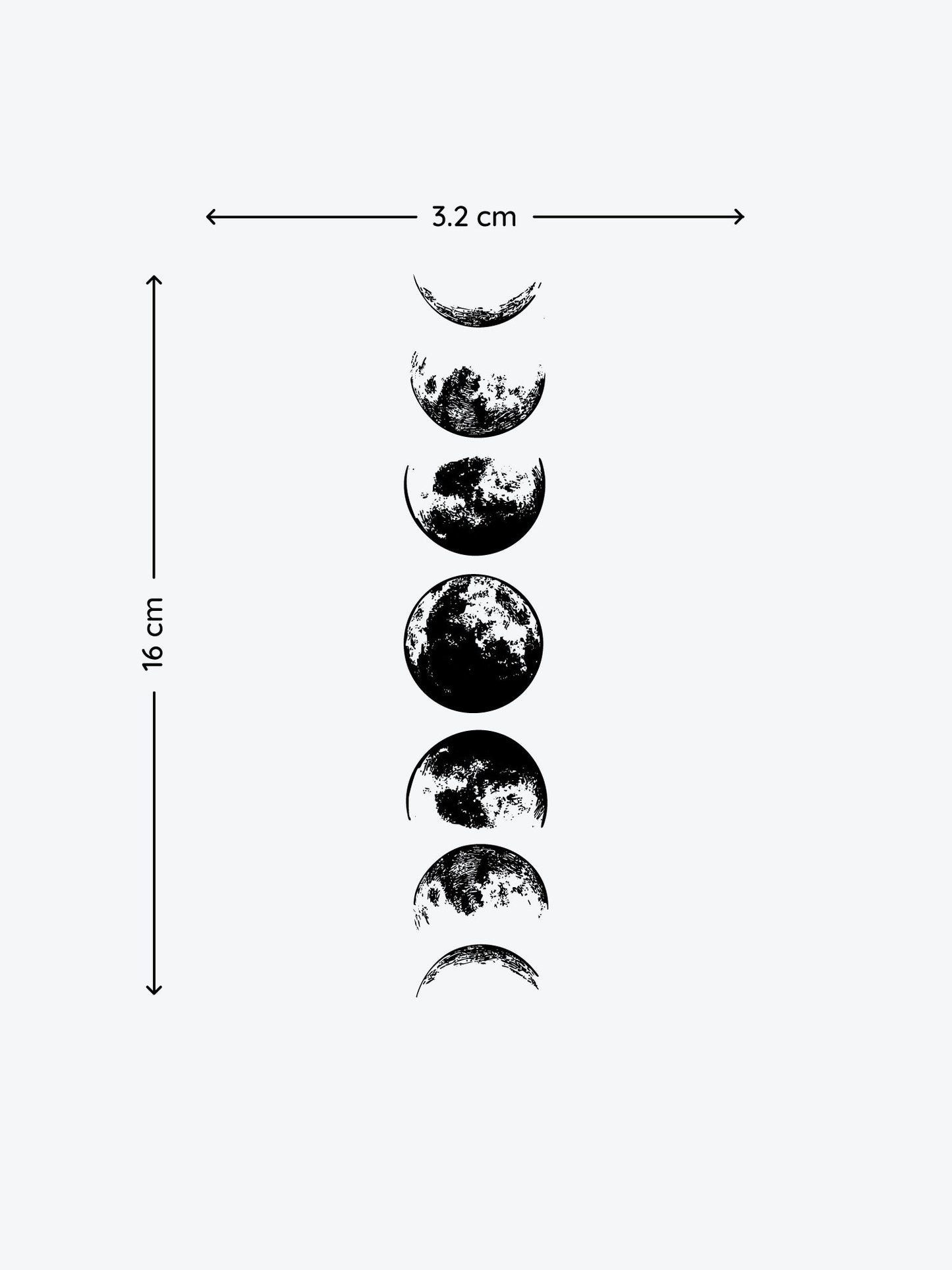 Moon Phases temporary tattoo