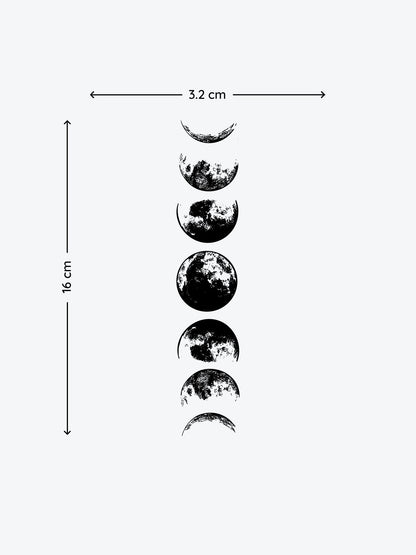 Moon Phases temporary tattoo