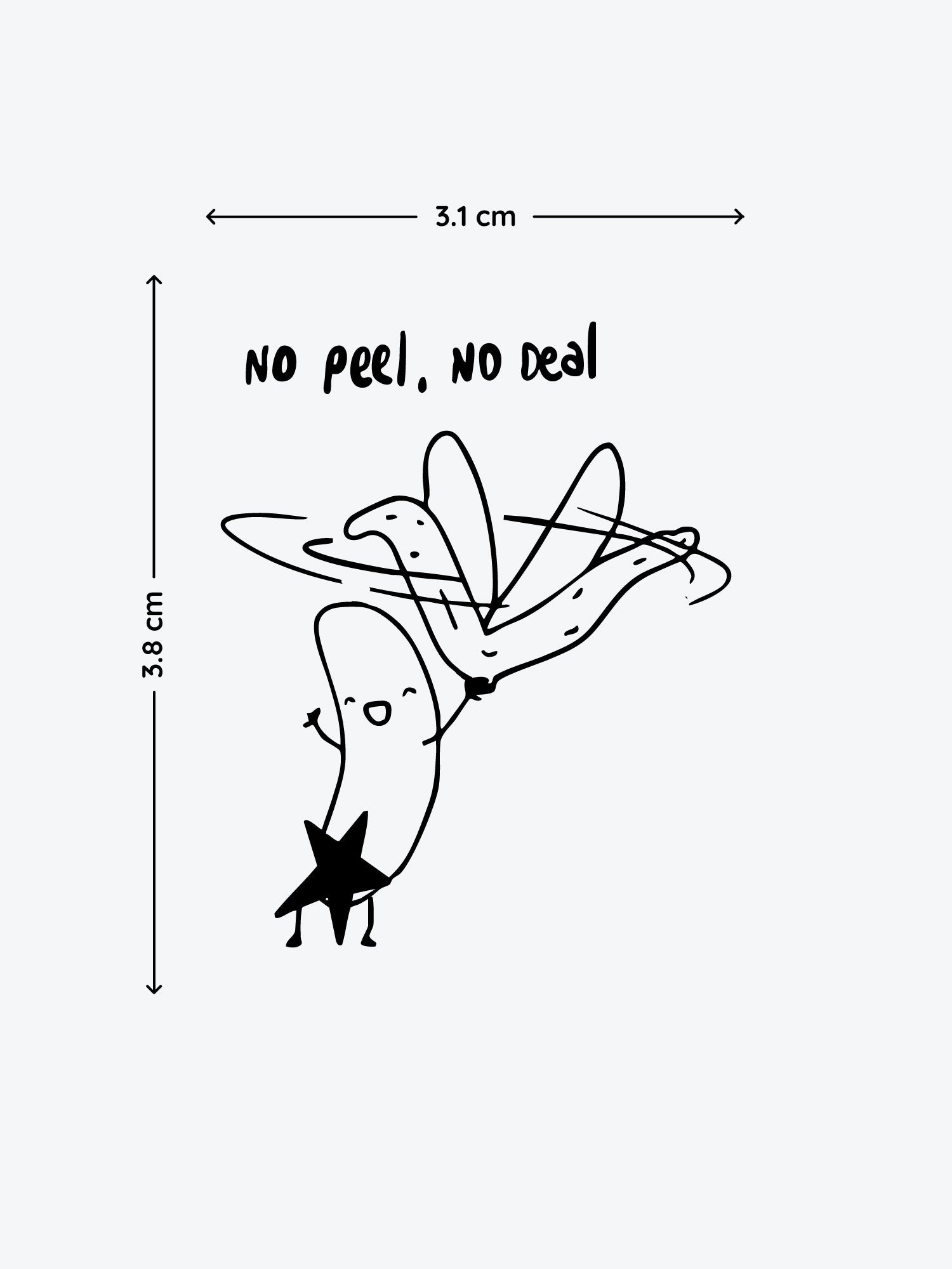 Banana Gets Naked temporary tattoo