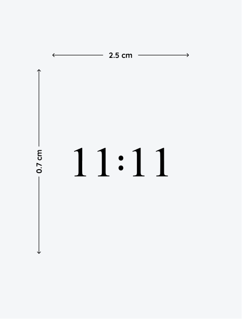 Eleven Eleven temporary tattoo