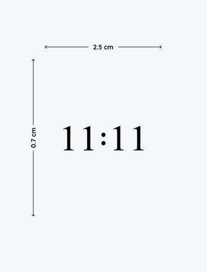 Eleven Eleven temporary tattoo
