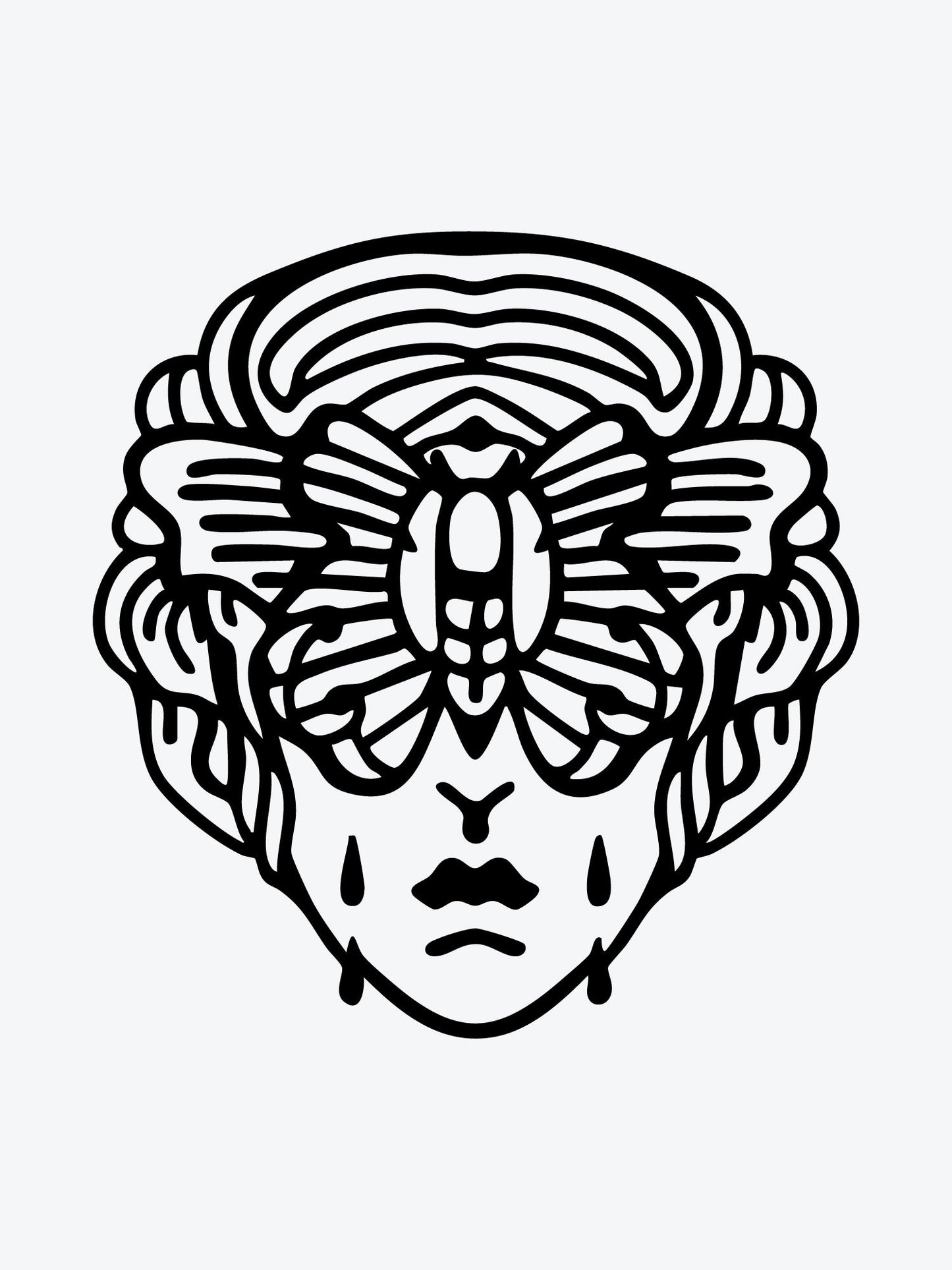 Butterfly Head temporary tattoo