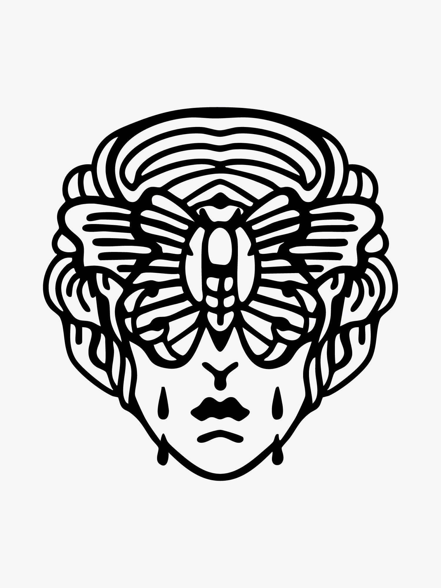 Butterfly Head temporary tattoo