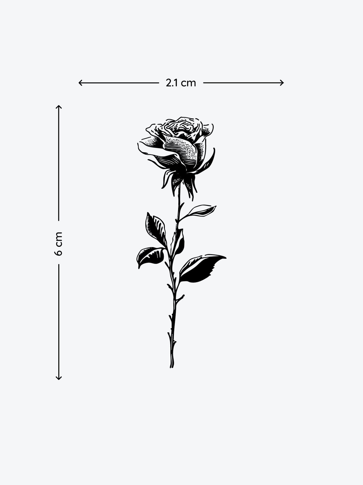 Rose Sketchwork temporary tattoo