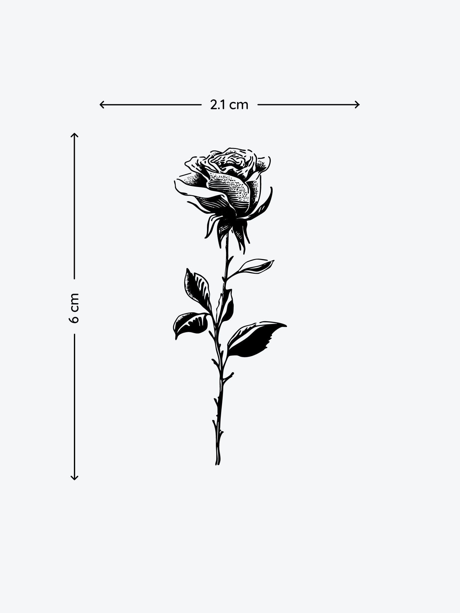 Rose Sketchwork temporary tattoo