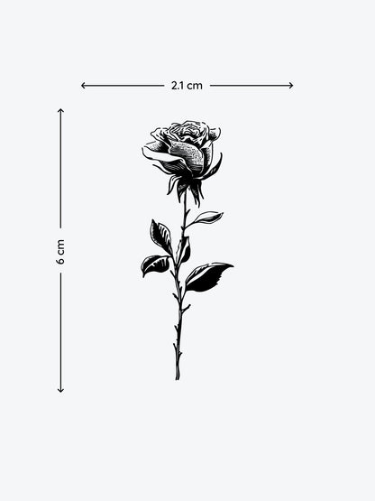 Rose Sketchwork temporary tattoo