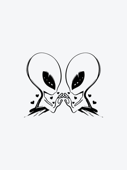 Alien Couple by Mr B temporary tattoo
