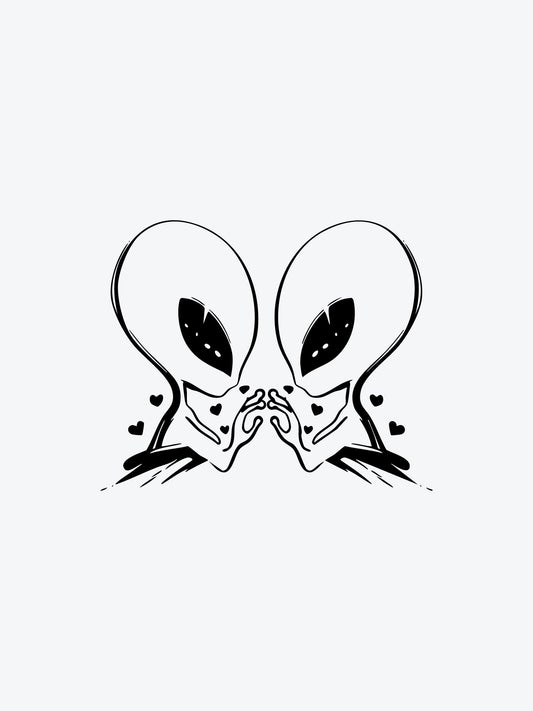 Alien Couple by Mr B temporary tattoo