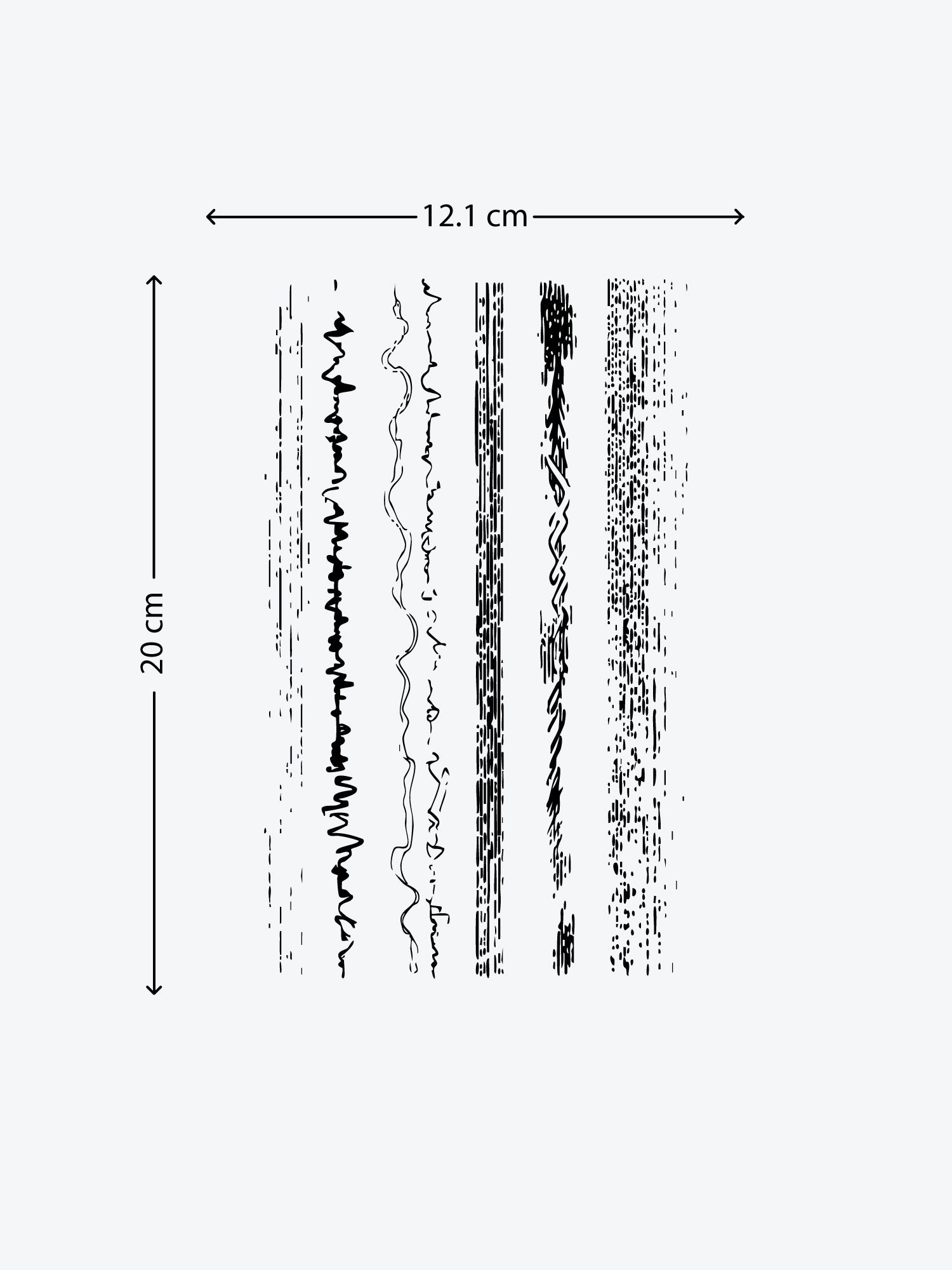 Asemic Armband temporary tattoo