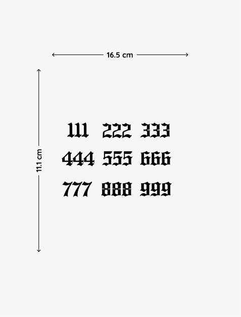 Angel Number Modern temporary tattoo