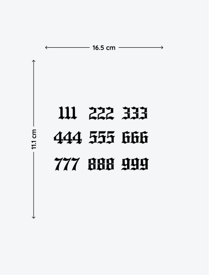 Angel Number Modern temporary tattoo
