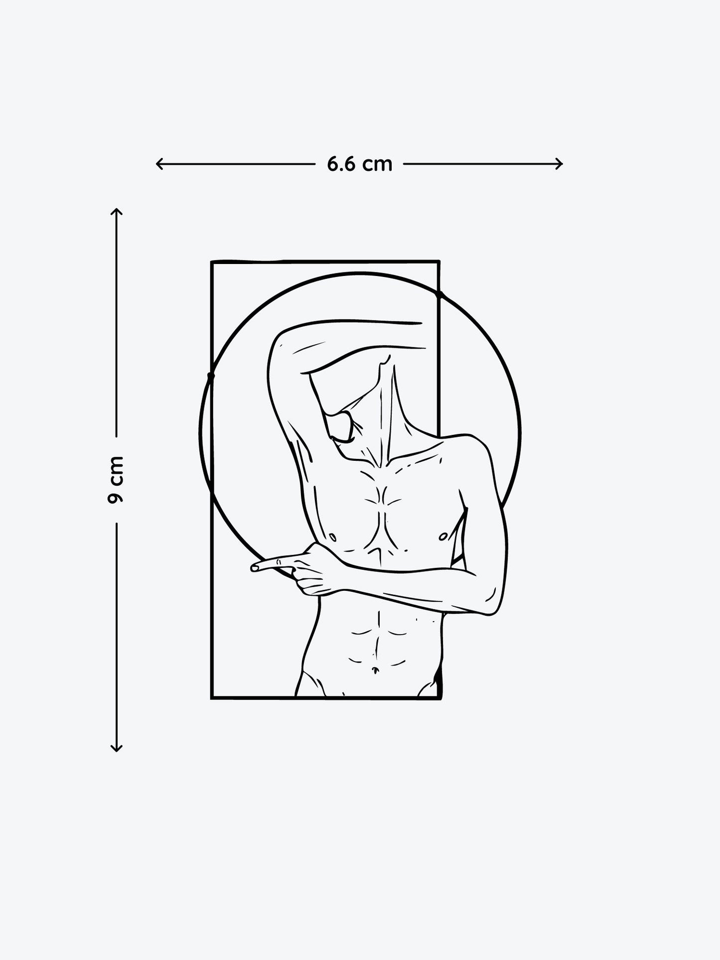 Geometric Body temporary tattoo