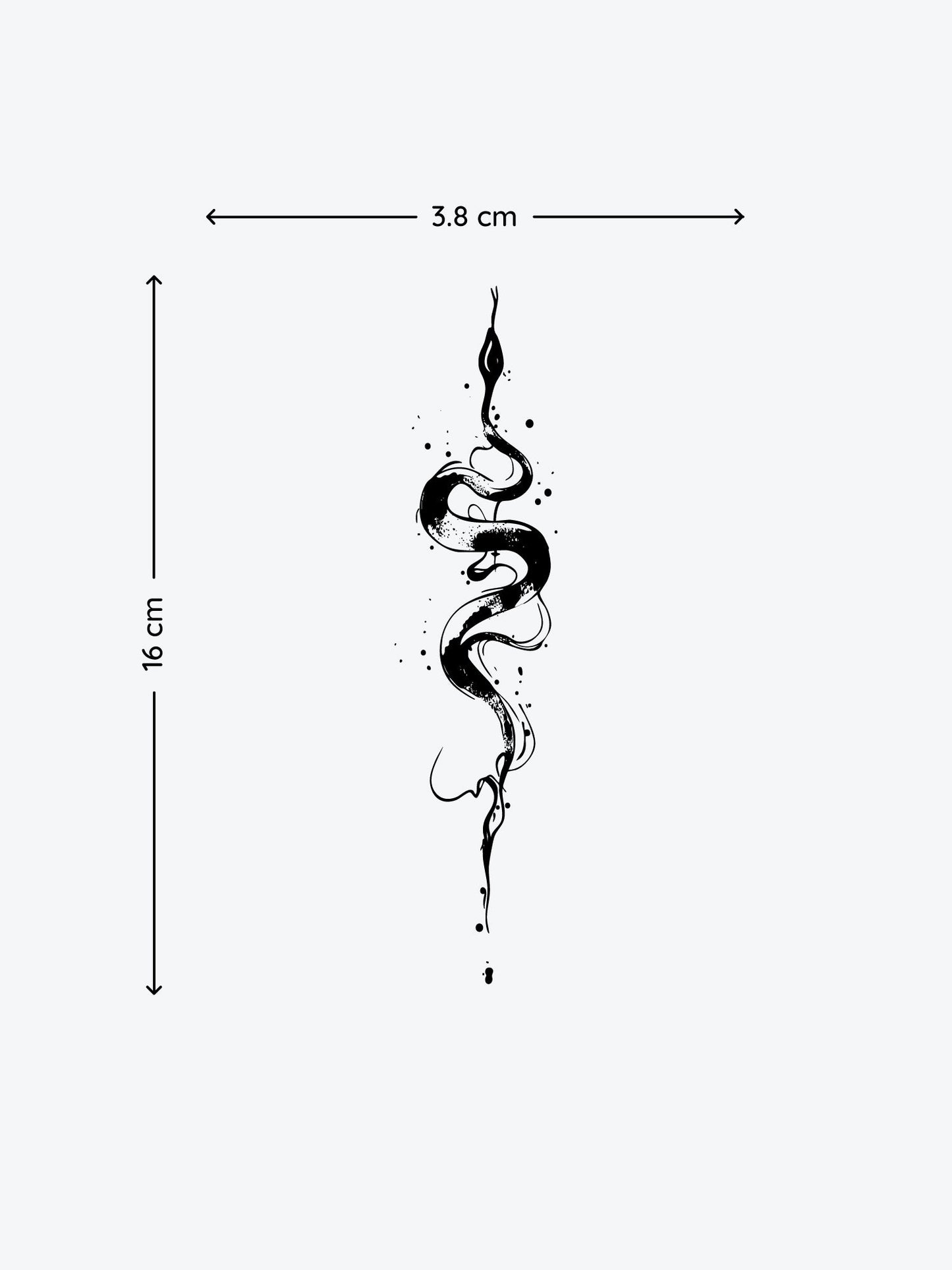 Snake Aquarell temporary tattoo