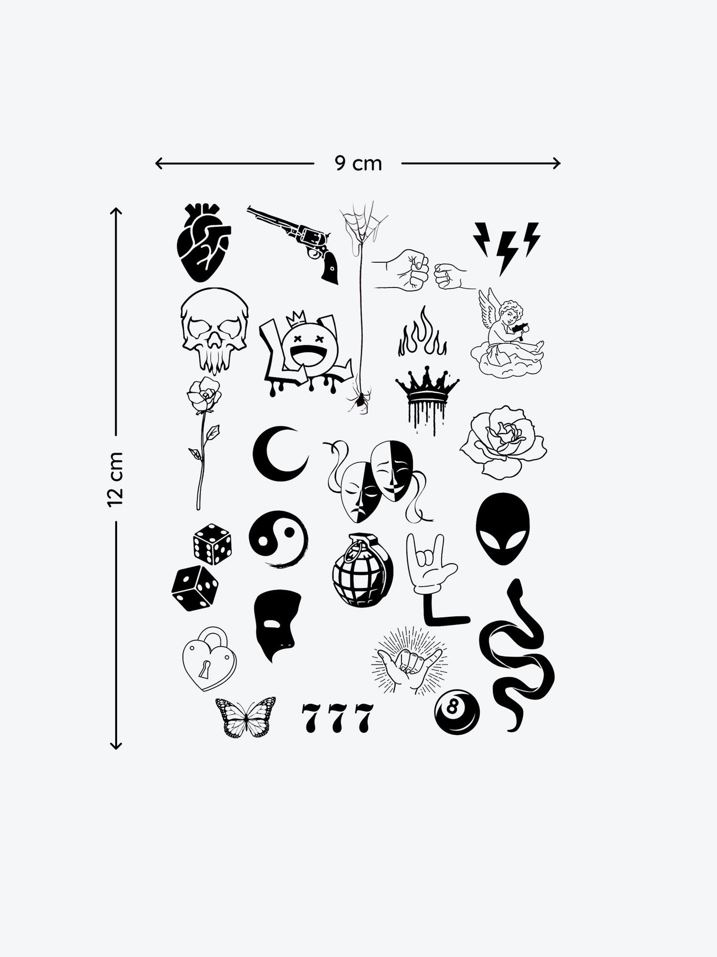 City Boy Bundle (26 Tattoos) temporary tattoo