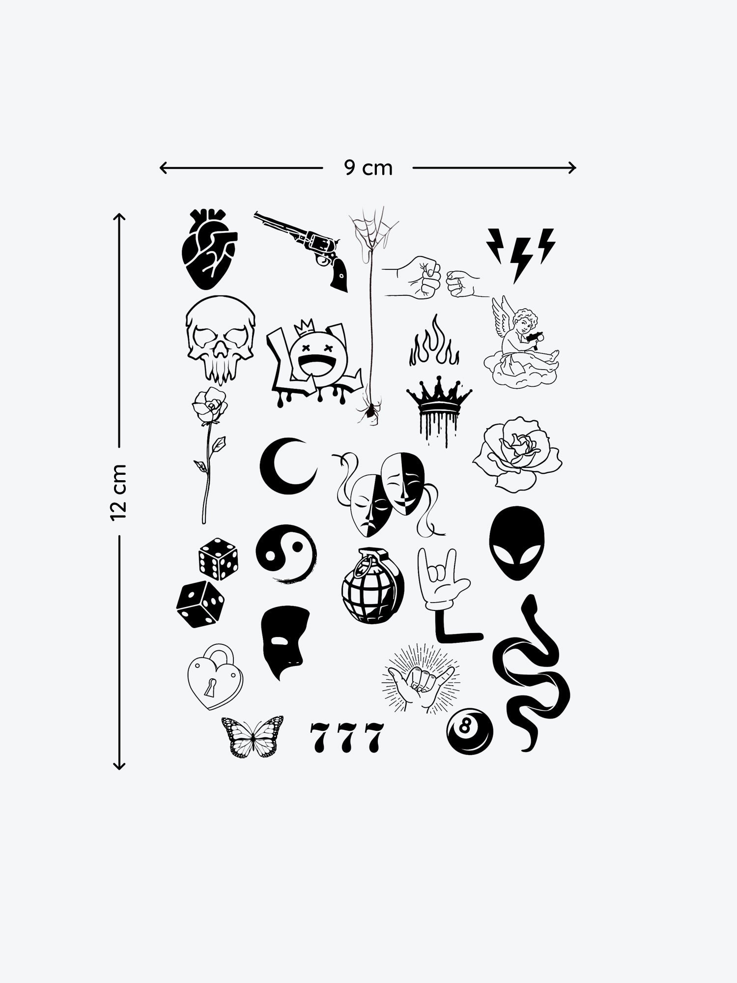 City Boy Bundle (26 Tattoos) temporary tattoo