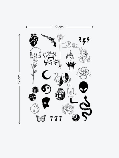 City Boy Bundle (26 Tattoos) temporary tattoo