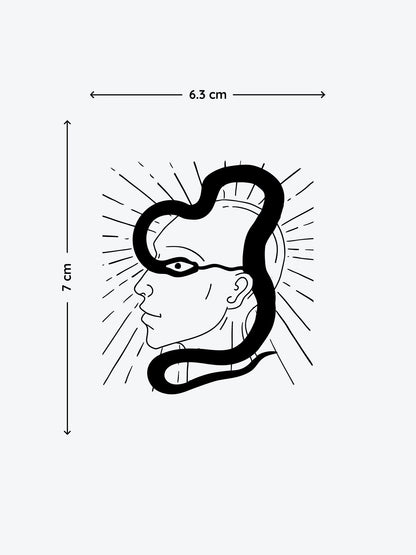 Snake Head temporary tattoo