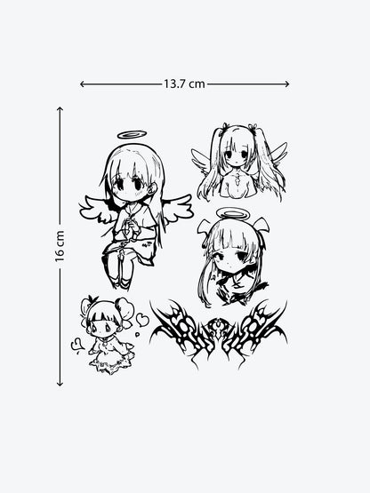 Anime Bundle(5 Tattoos) temporary tattoo