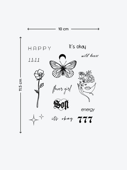 Its Okay Bundle(12 Tattoos) temporary tattoo
