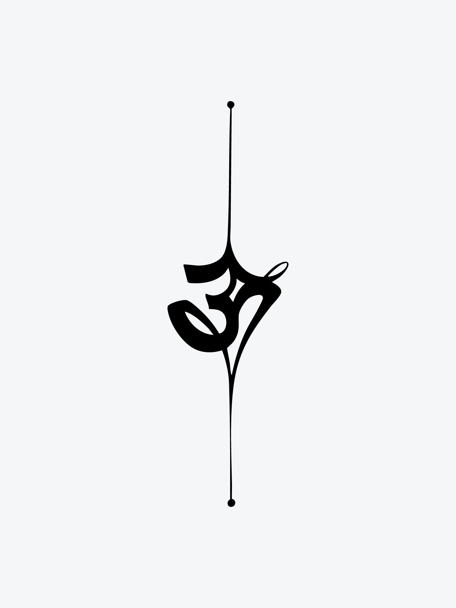 Inner OM temporary tattoo