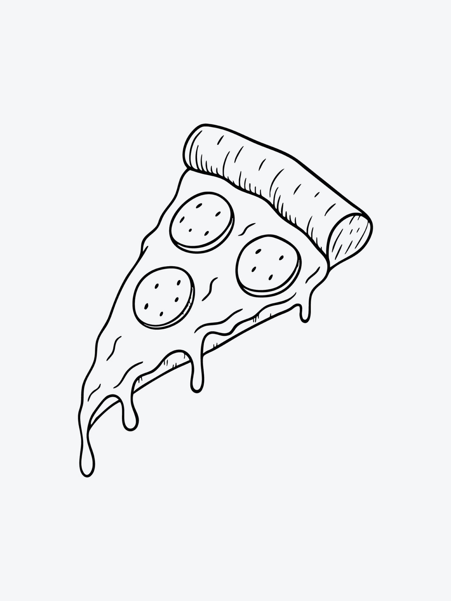 Pizza temporary tattoo