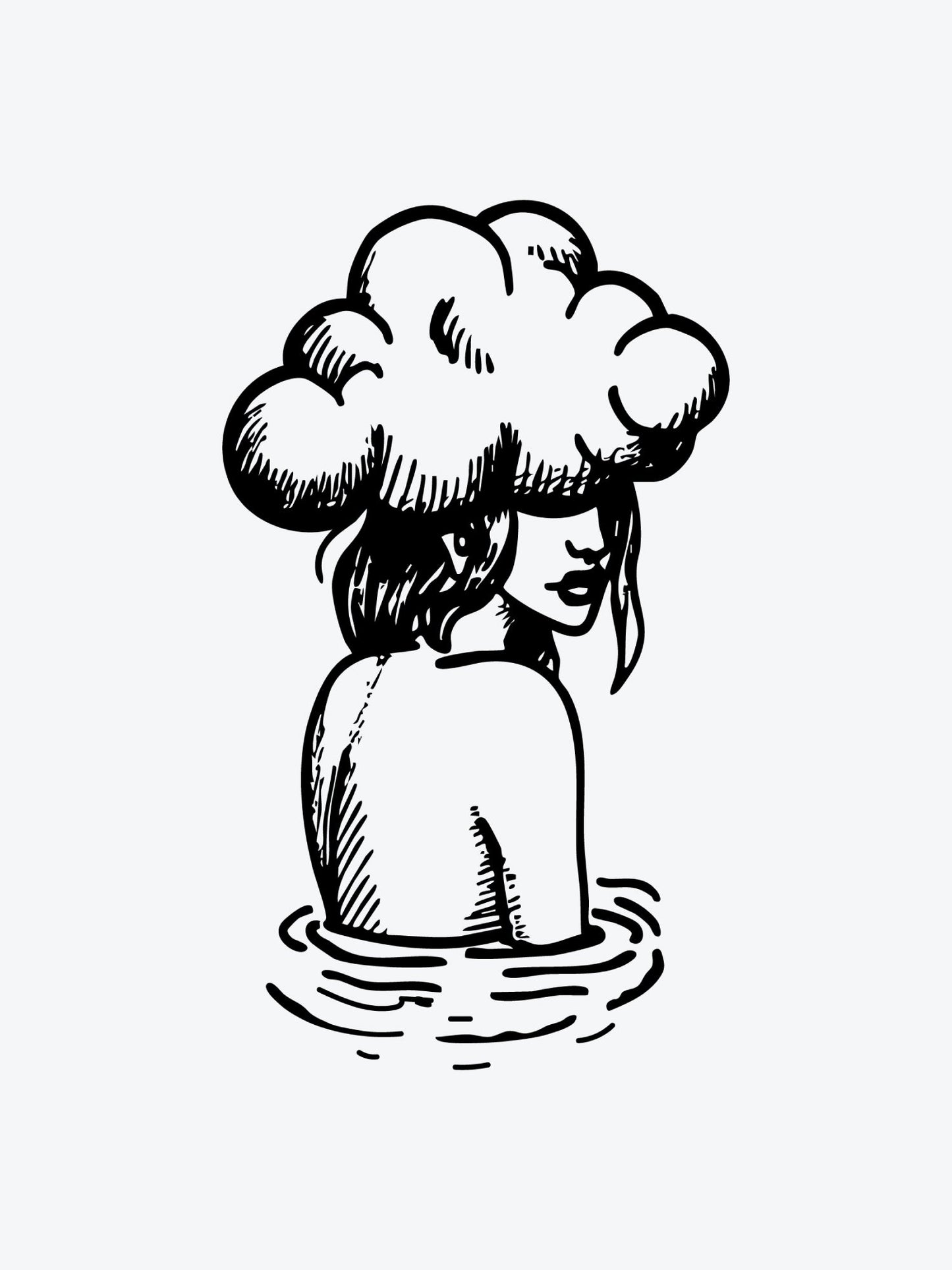 Its Cloudy Today temporary tattoo