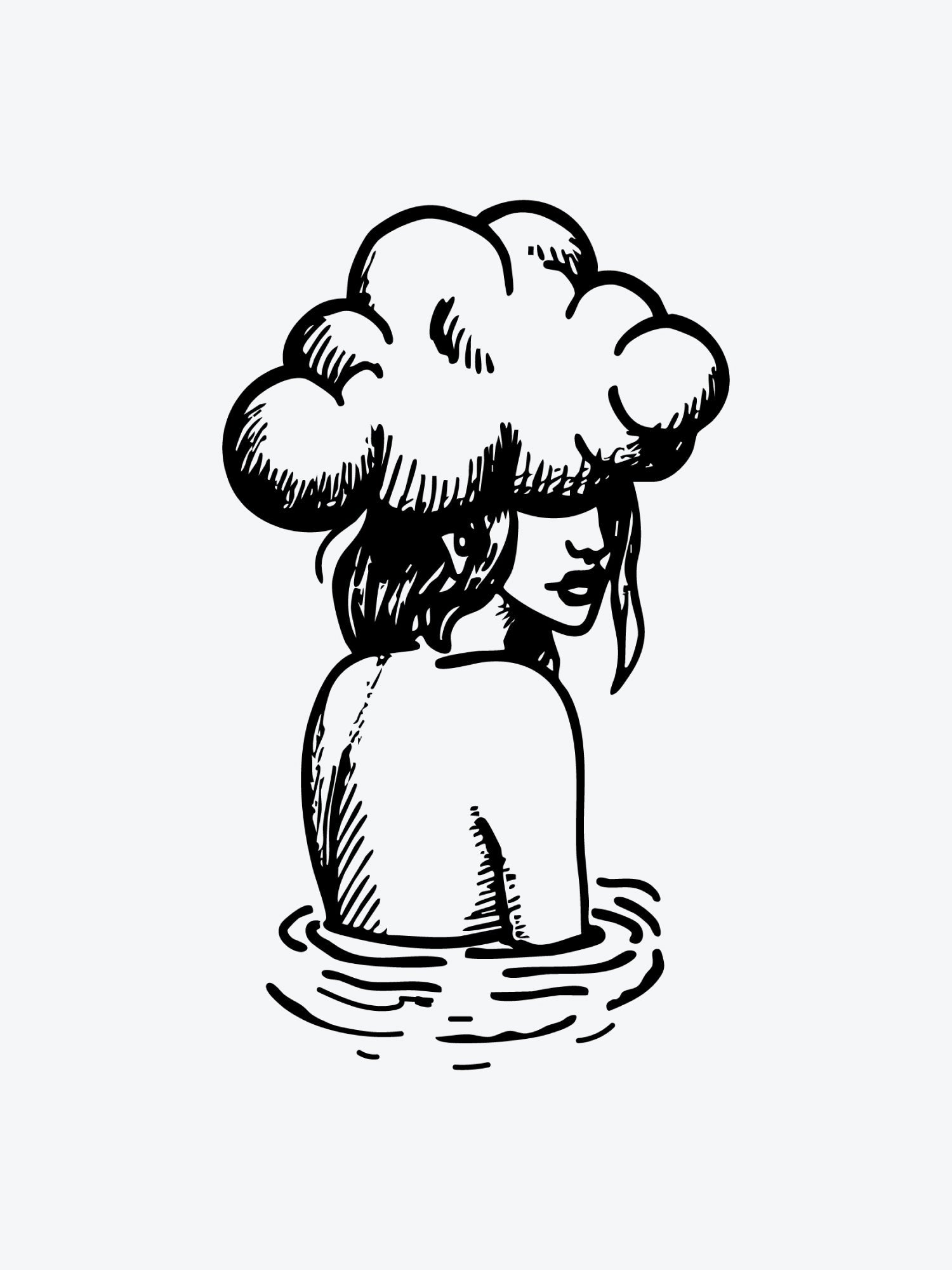 Its Cloudy Today temporary tattoo
