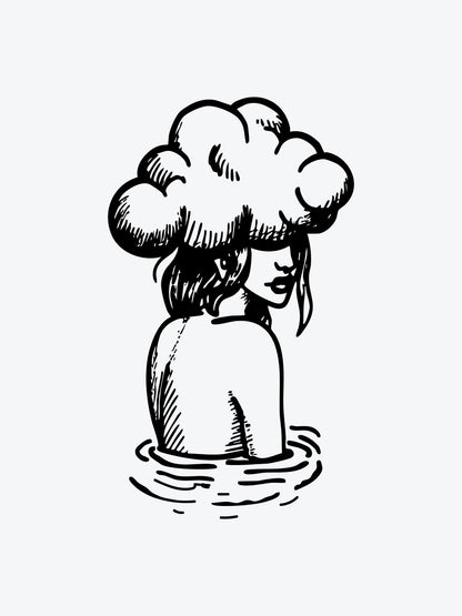 Its Cloudy Today temporary tattoo