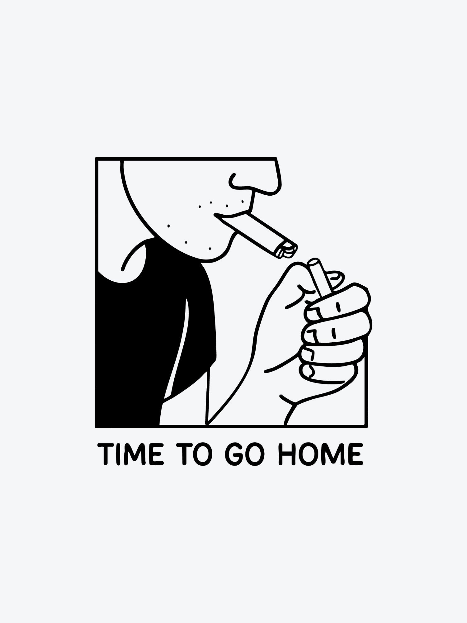Time to Go Home temporary tattoo